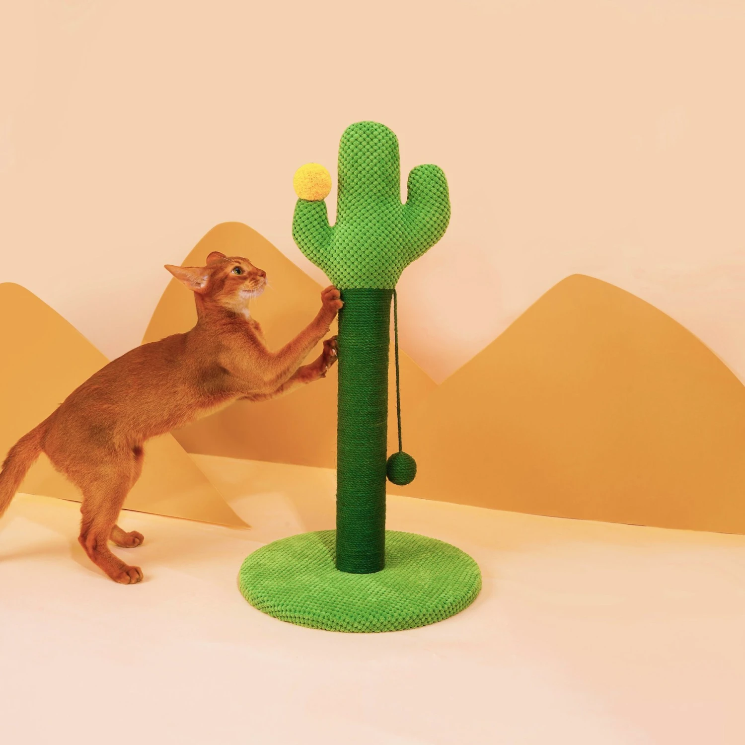 ZEZE Desert Cactus Woven Rope Cat Scratcher 4 ZEZE Desert Cactus Woven Rope Cat Scratcher - Image 2