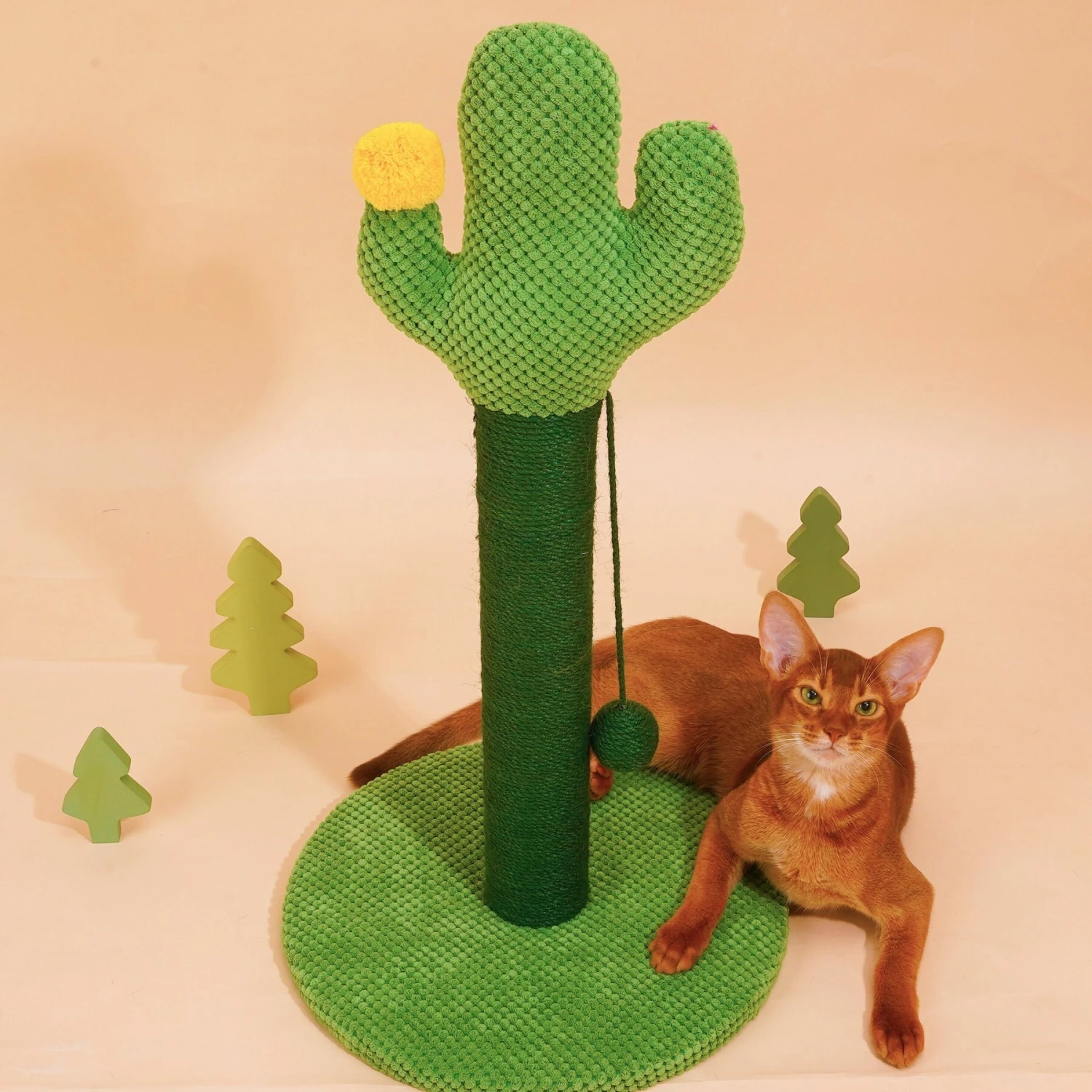ZEZE Desert Cactus Woven Rope Cat Scratcher 8 ZEZE Desert Cactus Woven Rope Cat Scratcher - Image 6