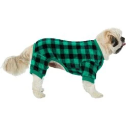 Frisco Dog & Cat Cozy Plush Fleece PJs, Green Plaid 11 Frisco Dog & Cat Cozy Plush Fleece PJs, Green Plaid -Pet Supplies Store 268517 PT2. AC SS1800 V1637669565