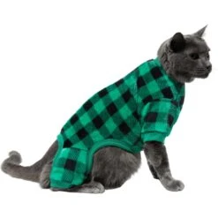 Frisco Dog & Cat Cozy Plush Fleece PJs, Green Plaid 12 Frisco Dog & Cat Cozy Plush Fleece PJs, Green Plaid -Pet Supplies Store 268517 PT3. AC SS1800 V1637718134