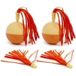 SmartyKat Twirly Tops Replacement Wand Cat Toy, Yellow, 2 Count