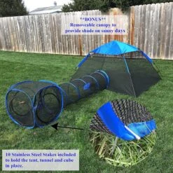 Pet Fit For Life Tent Tunnel Cube Dog & Cat Pen, Black -Pet Supplies Store 272265 PT6. AC SS1800 V1627594321