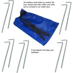 Pet Fit For Life Tent Tunnel Cube Dog & Cat Pen, Black -Pet Supplies Store 272265 PT7. AC SS1800 V1627599468