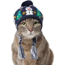Frisco Jolly Snowman Dog & Cat Knitted Hat -Pet Supplies Store 276303 PT3. AC SS1800 V1631298427