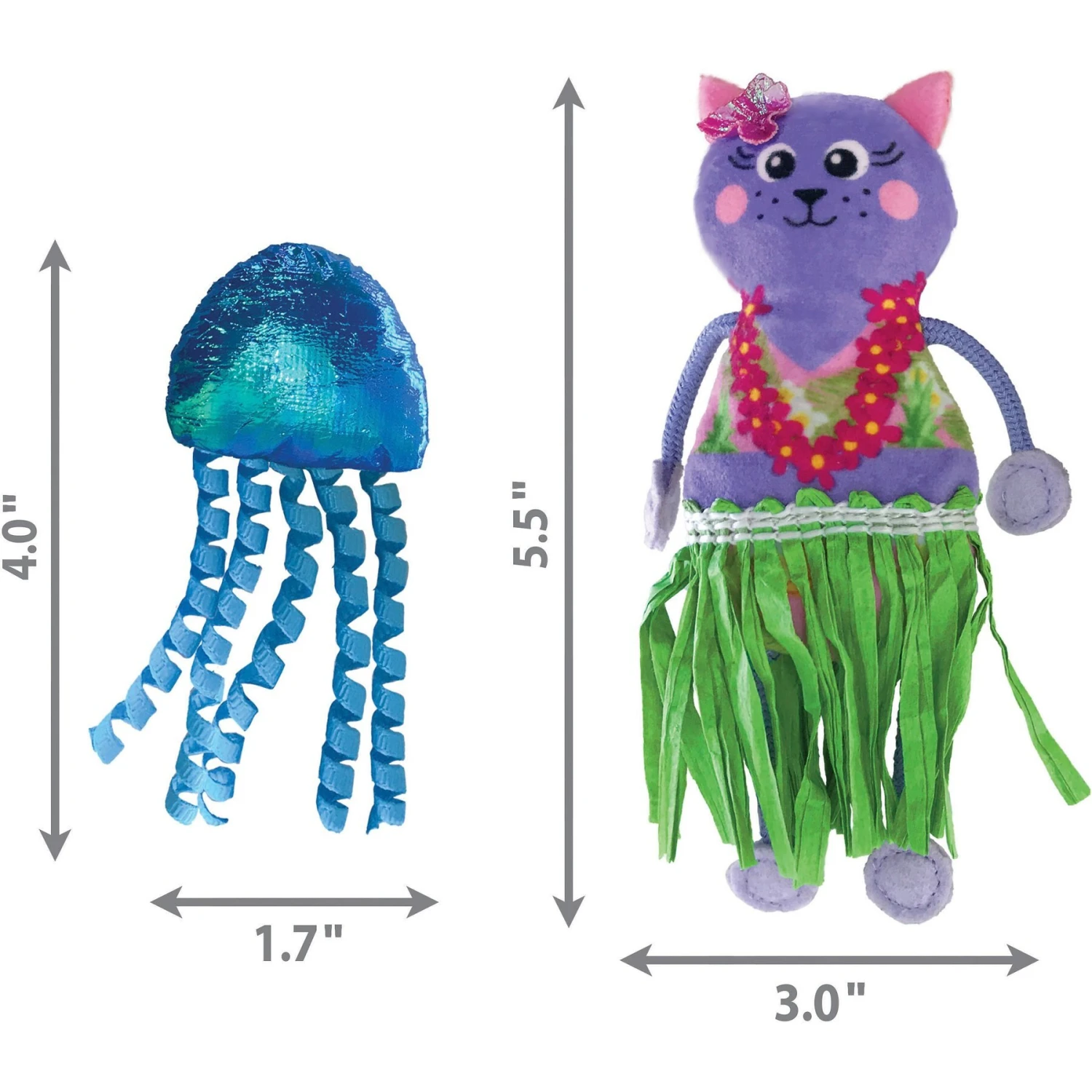 KONG Tropics Hula Cat Toy, 2 Count 4 KONG Tropics Hula Cat Toy, 2 Count - Image 2