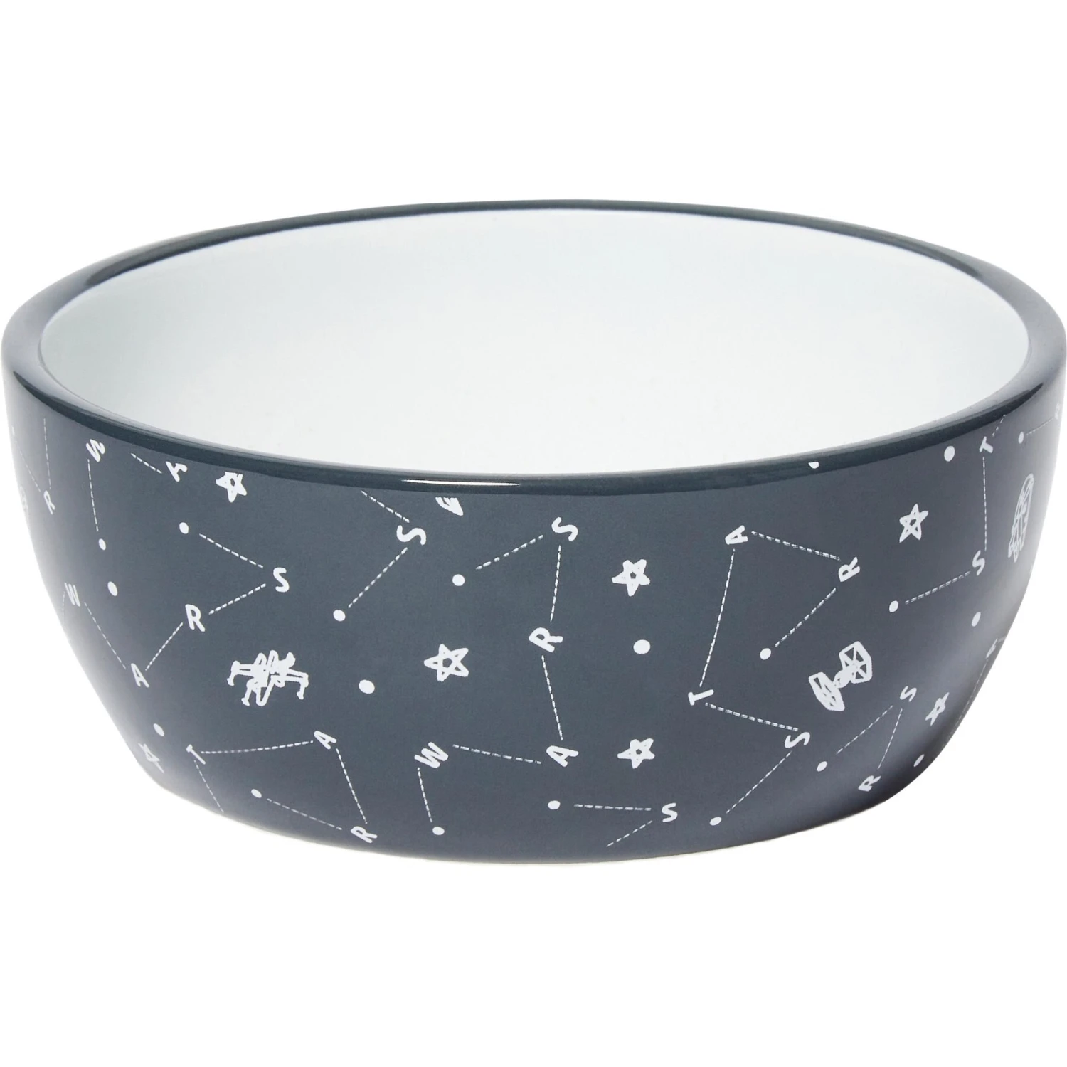 STAR WARS Navy Constellations No-Skid Ceramic Cat Bowl 3 STAR WARS Navy Constellations No-Skid Ceramic Cat Bowl