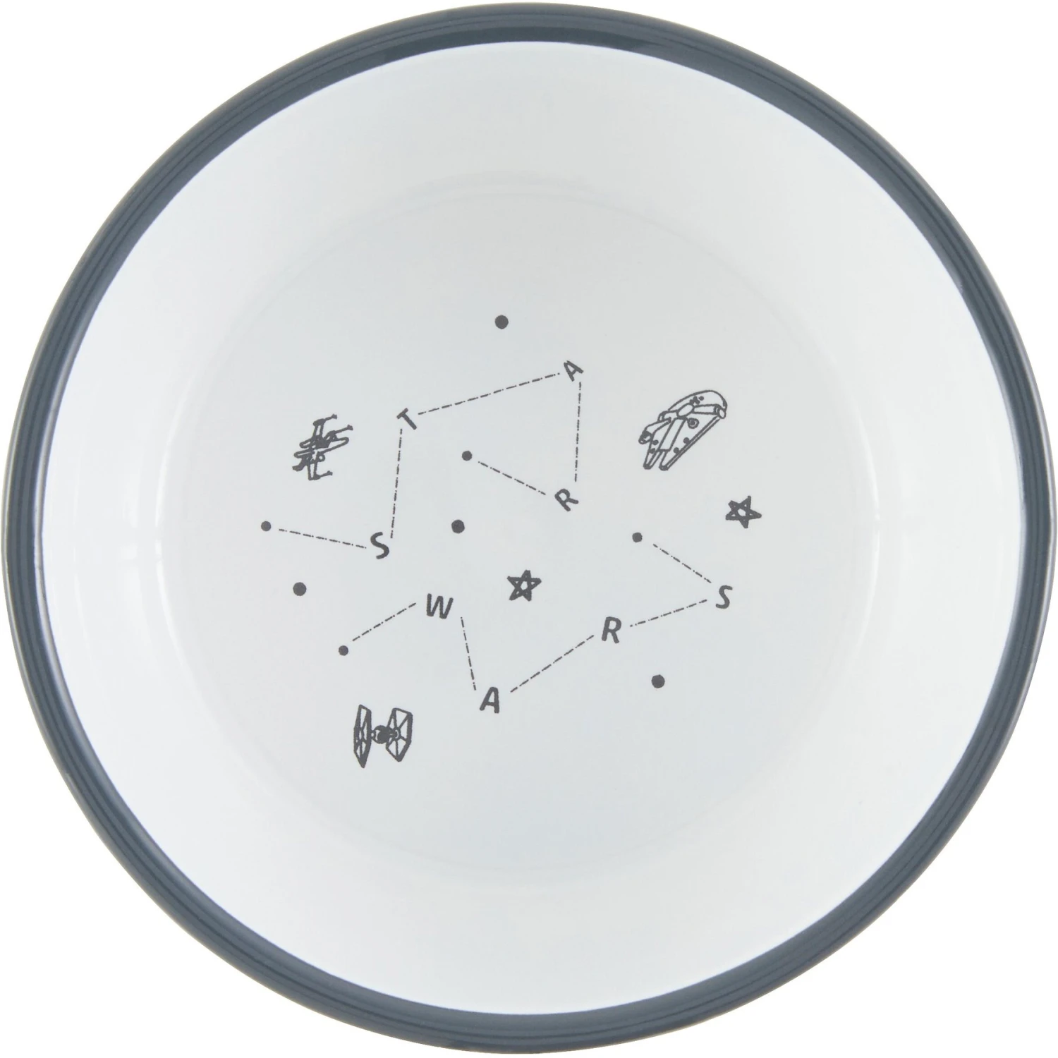 STAR WARS Navy Constellations No-Skid Ceramic Cat Bowl 6 STAR WARS Navy Constellations No-Skid Ceramic Cat Bowl - Image 4