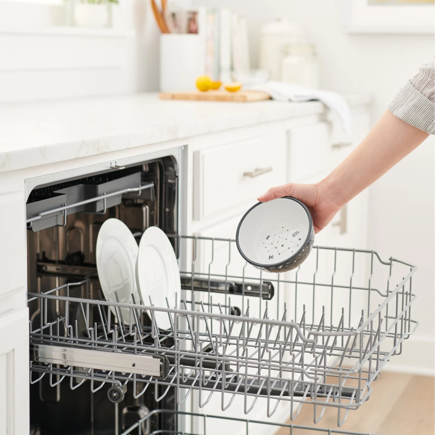 STAR WARS Navy Constellations No-Skid Ceramic Cat Bowl 7 STAR WARS Navy Constellations No-Skid Ceramic Cat Bowl - Image 5