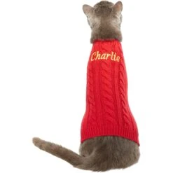 Frisco Personalized Dog & Cat Cable Knitted Sweater -Pet Supplies Store 285168 PT3. AC SS1800 V1628777262