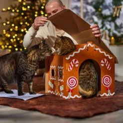 Frisco Holiday Gingerbread House Cardboard Cat House Cat Toy 11 Frisco Holiday Gingerbread House Cardboard Cat House Cat Toy -Pet Supplies Store 287289 PT3. AC SS1800 V1695046487
