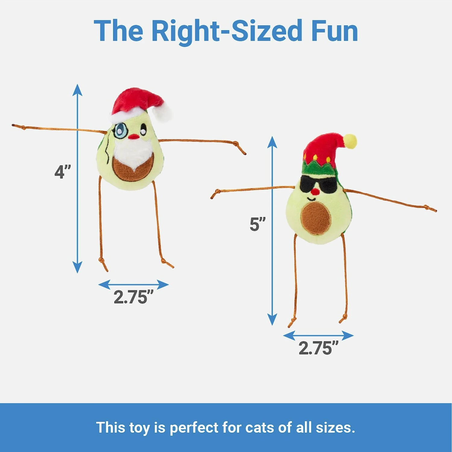 Frisco Avocados Plush Cat Toy With Catnip, 2 Count 4 Frisco Avocados Plush Cat Toy With Catnip, 2 Count - Image 2