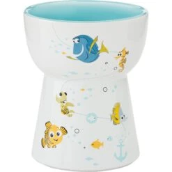 Pixar Finding Nemo Tall Shape Non-Skid Elevated Ceramic Cat Bowl