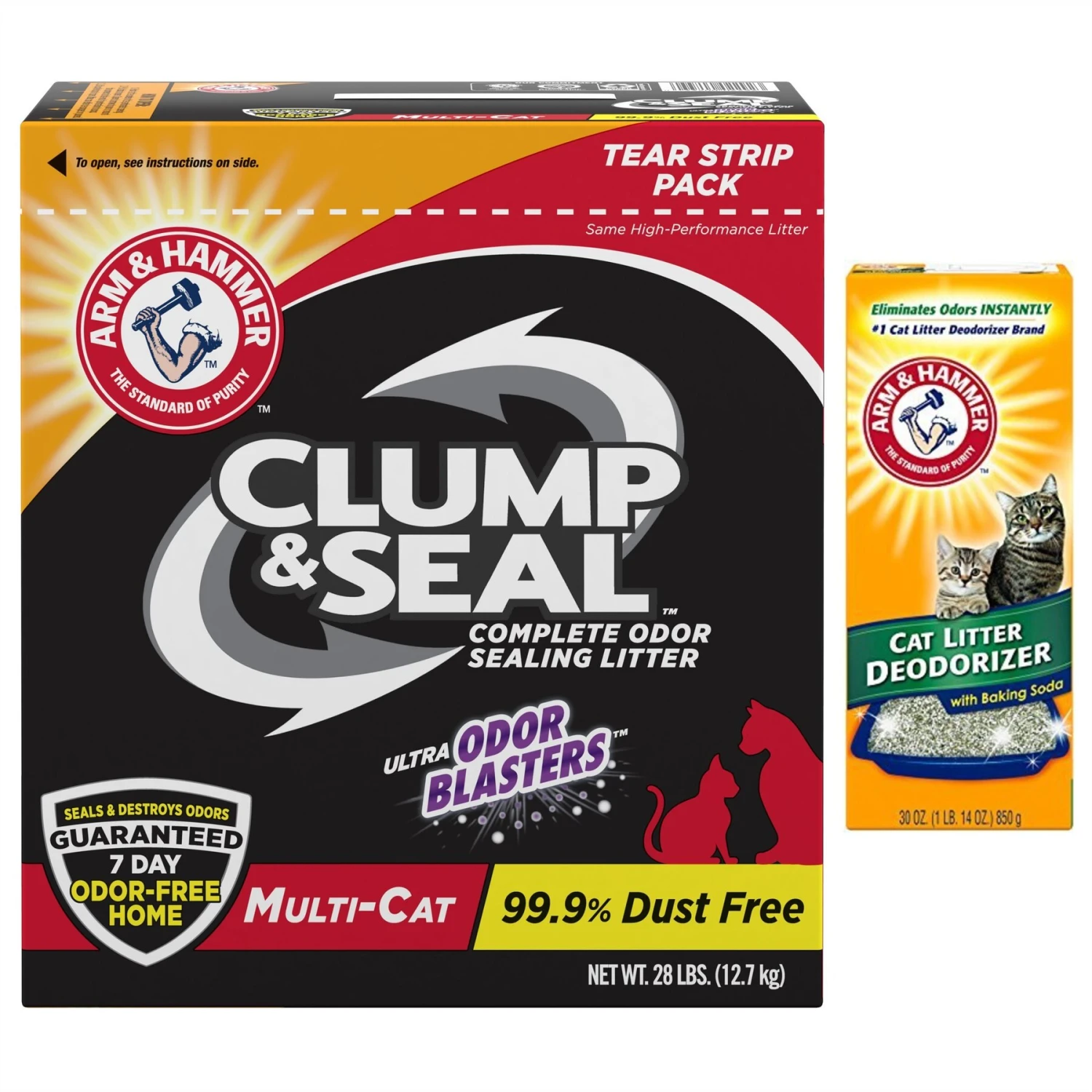 Arm & Hammer Litter Cat Litter Deodorizer Powder & Arm & Hammer Litter Clump & Seal Multi-Cat Scented Clumping Clay Cat Litter 3 Arm & Hammer Litter Cat Litter Deodorizer Powder & Arm & Hammer Litter Clump & Seal Multi-Cat Scented Clumping Clay Cat Litter
