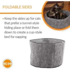 K&H Pet Products Amazin' Snuggle Cup Cat Bolster Bed Cat Cave, Gray 11 K&H Pet Products Amazin' Snuggle Cup Cat Bolster Bed Cat Cave, Gray -Pet Supplies Store 296530 PT2. AC SS1800 V1627941121