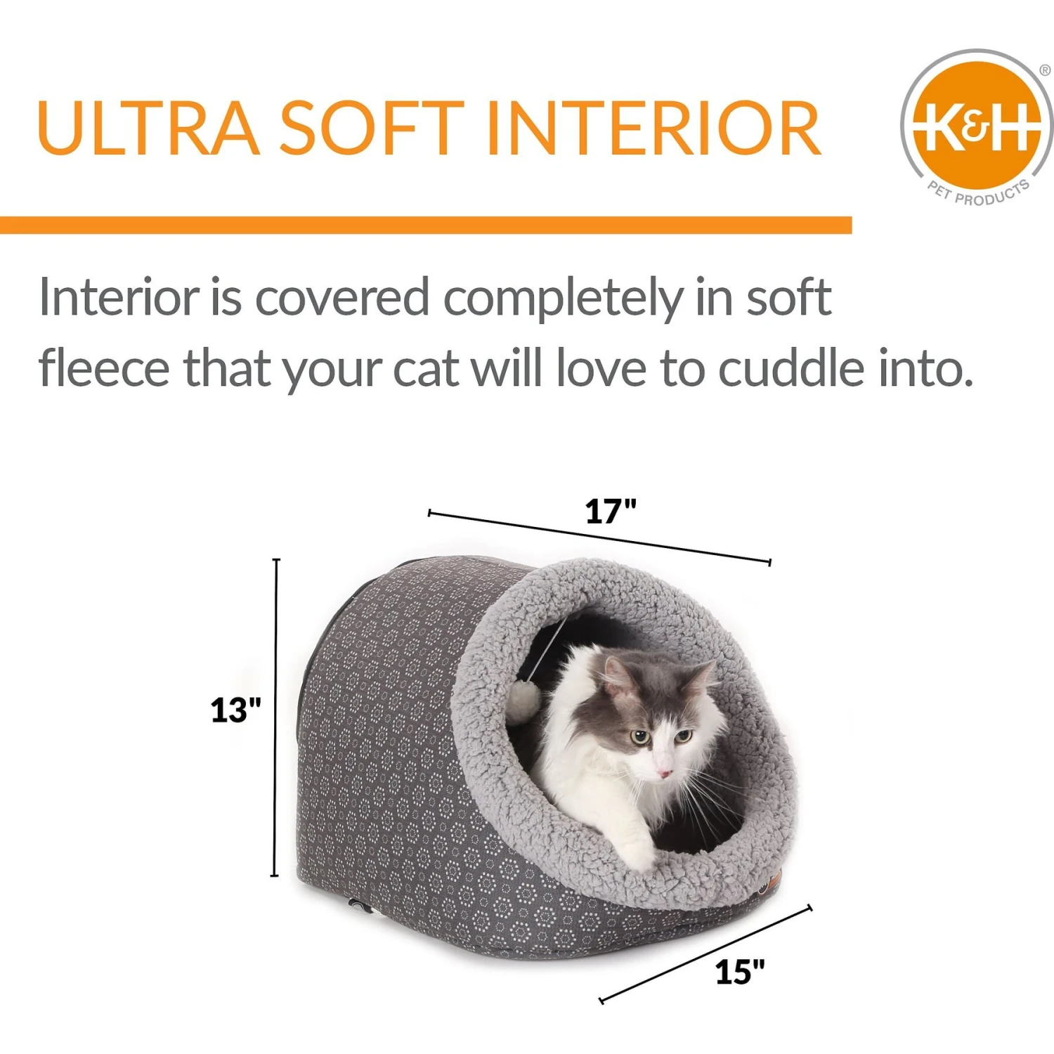 K&H Pet Products Thermo-Pet Cave Covered Cat Tunnel Bed 4 K&H Pet Products Thermo-Pet Cave Covered Cat Tunnel Bed - Image 2
