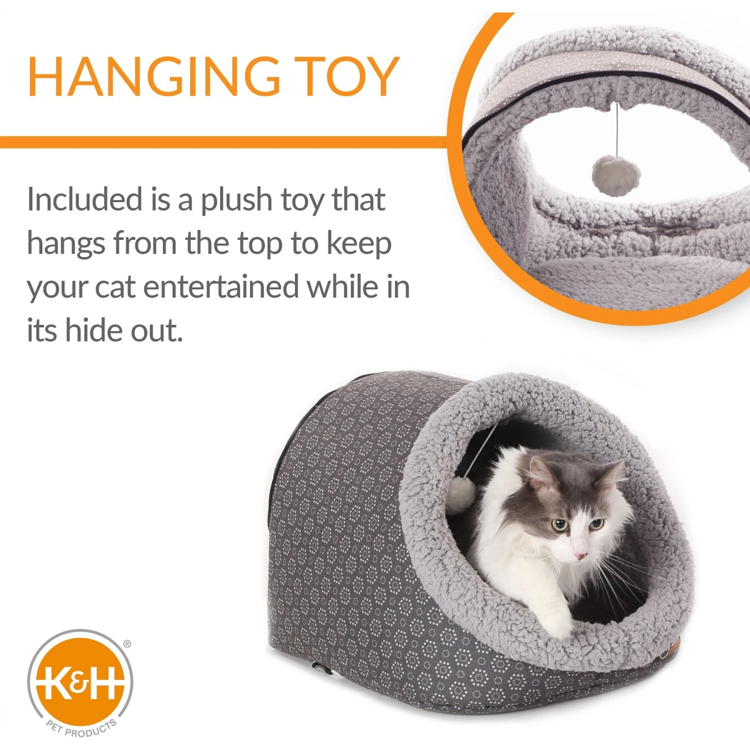K&H Pet Products Thermo-Pet Cave Covered Indoor Heated Cat Bed & Tunnel 6 K&H Pet Products Thermo-Pet Cave Covered Indoor Heated Cat Bed & Tunnel - Image 4