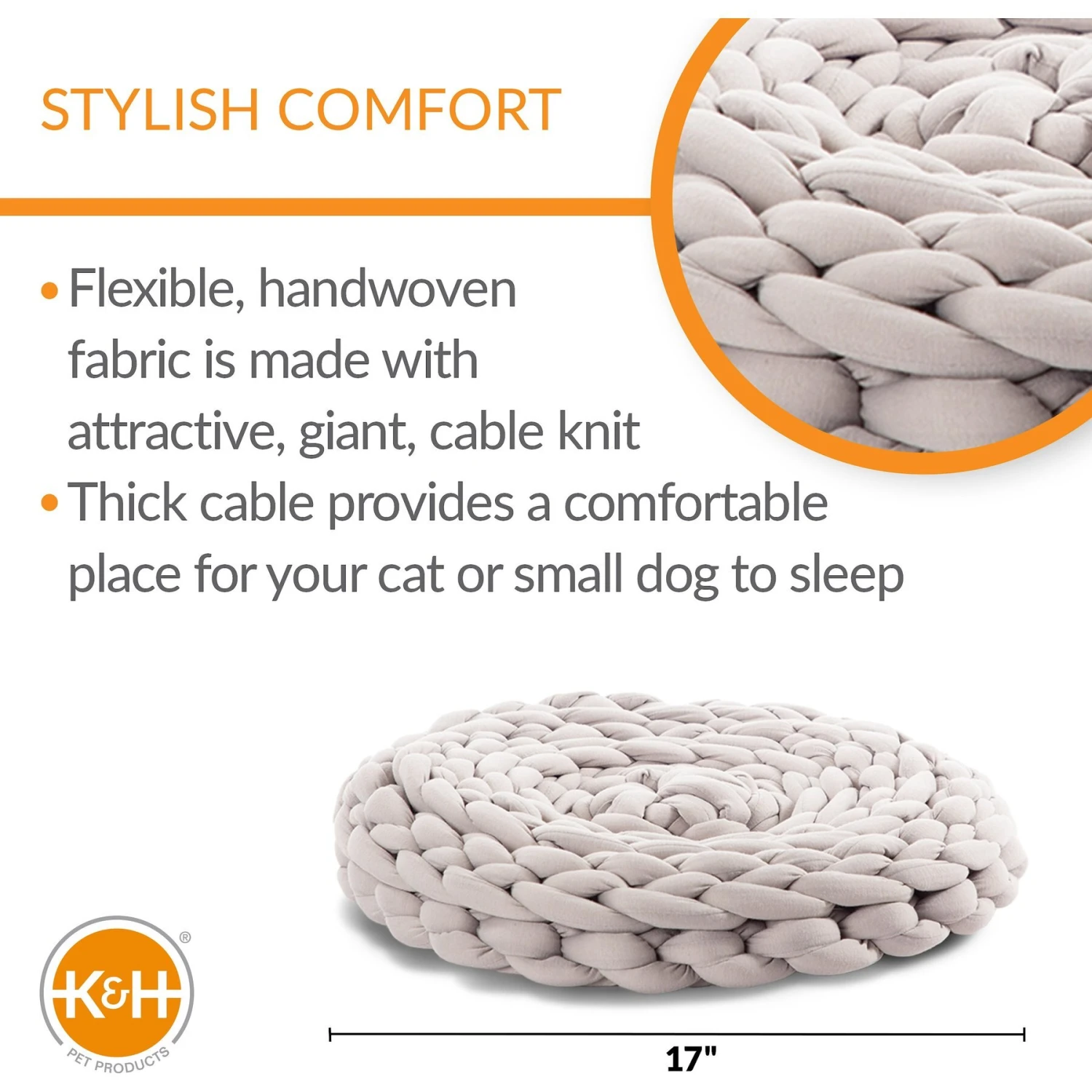 K&H Pet Products Cozy Knitted Woven Cute Cat & Kitten Bed 5 K&H Pet Products Cozy Knitted Woven Cute Cat & Kitten Bed - Image 3