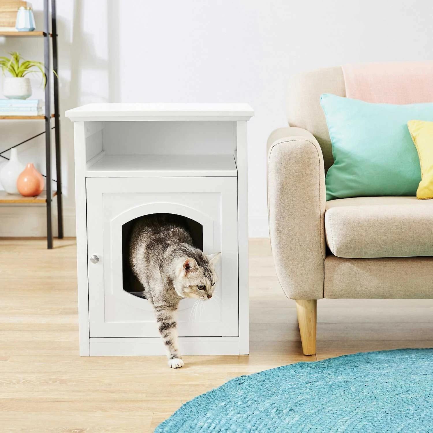 Frisco Decorative Side Table Cat Litter Box Cover & Frisco Open Top Cat Litter Box With Rim, Large 7 Frisco Decorative Side Table Cat Litter Box Cover & Frisco Open Top Cat Litter Box With Rim, Large - Image 5