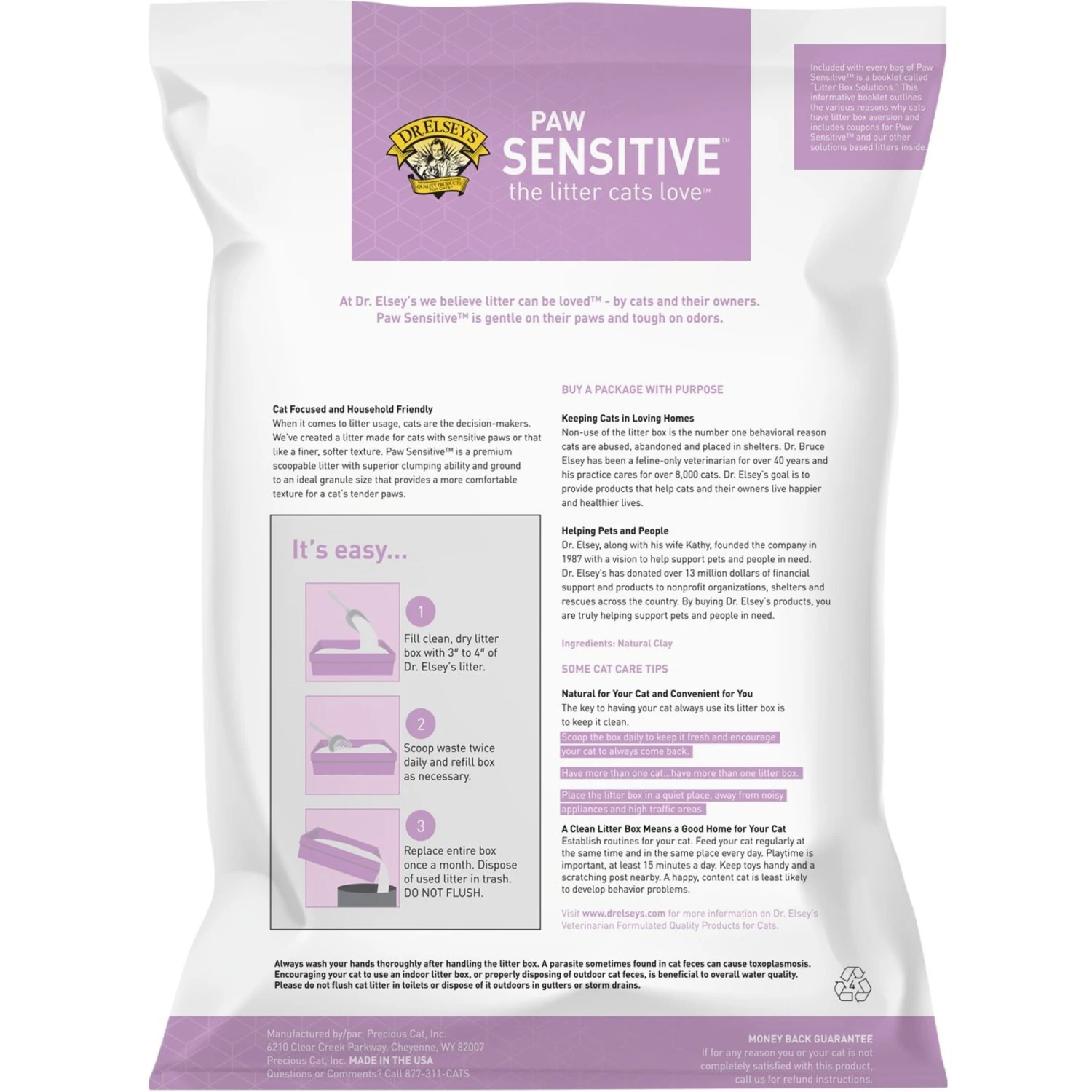 Dr. Elsey's Paw Sensitive Clumping Clay Cat Litter 5 Dr. Elsey's Paw Sensitive Clumping Clay Cat Litter - Image 3
