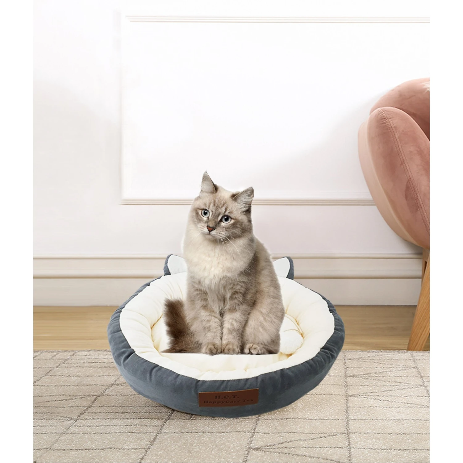 HappyCare Textiles Round Cat Bed 3 HappyCare Textiles Round Cat Bed