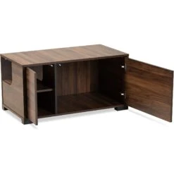 Baxton Studio Vere 2-Door Cat Litter Box Cover House -Pet Supplies Store 307851 PT3. AC SS1800 V1624313936