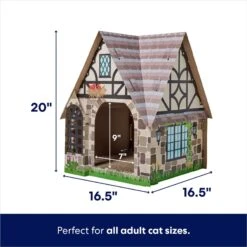 Frisco Tudor House Cardboard Cat House -Pet Supplies Store 308815 PT1. AC SS1800 V1696533471