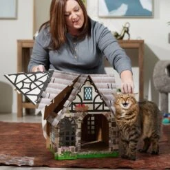 Frisco Tudor House Cardboard Cat House -Pet Supplies Store 308815 PT3. AC SS1800 V1696880189