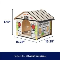 Frisco Sushi Shop Cardboard Cat House -Pet Supplies Store 308827 PT1. AC SS1800 V1678125351