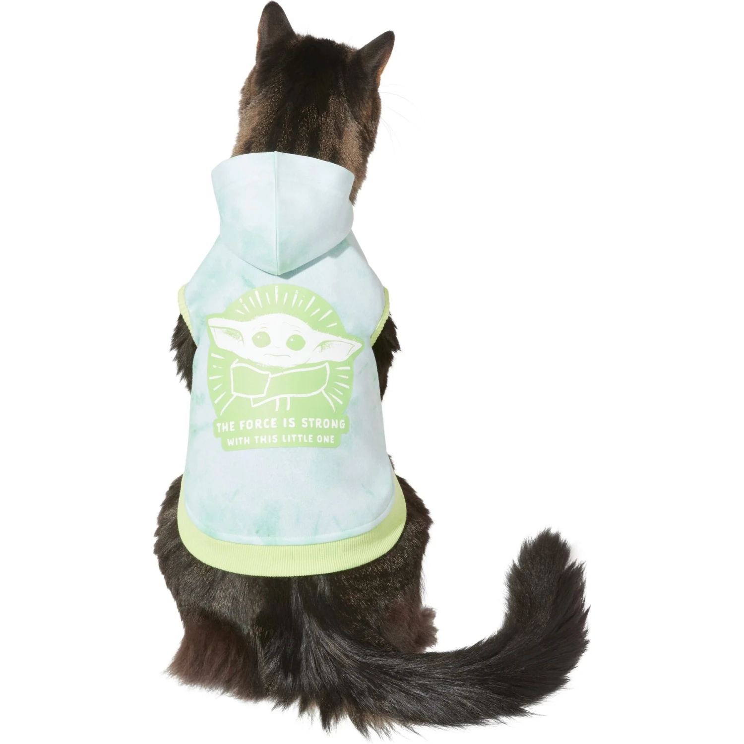 STAR WARS THE MANDALORIAN GROGU "The Force Is Strong" Tie Dye Dog & Cat Hoodie 5 STAR WARS THE MANDALORIAN GROGU "The Force Is Strong" Tie Dye Dog & Cat Hoodie - Image 3