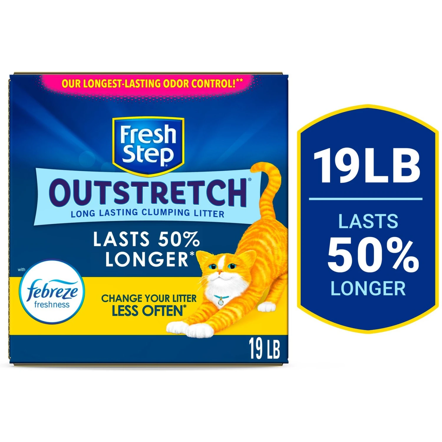 Fresh Step Outstretch Concentrated Febreze Freshness Scented Clumping Clay Cat Litter 3 Fresh Step Outstretch Concentrated Febreze Freshness Scented Clumping Clay Cat Litter