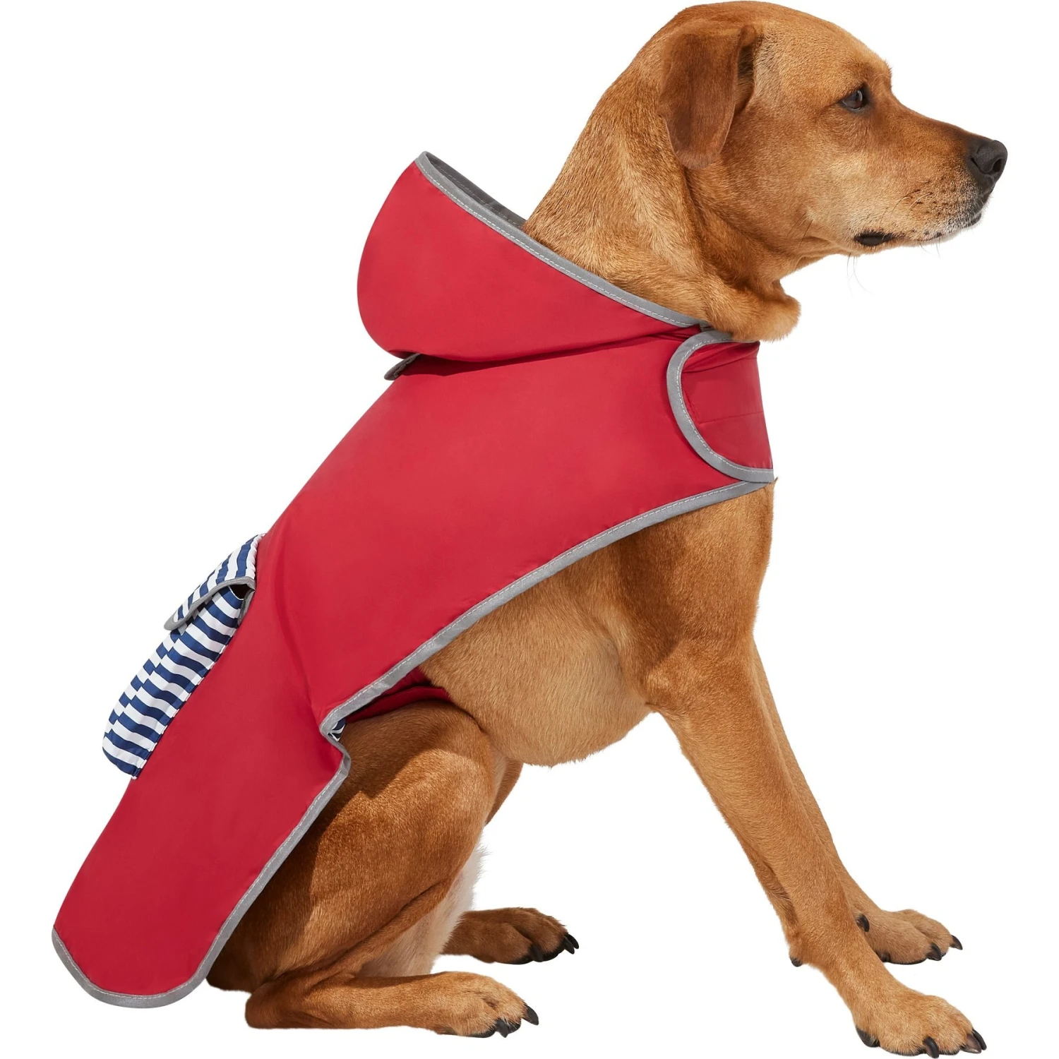 Frisco Lightweight Red Reversible Packable Dog Raincoat 3 Frisco Lightweight Red Reversible Packable Dog Raincoat