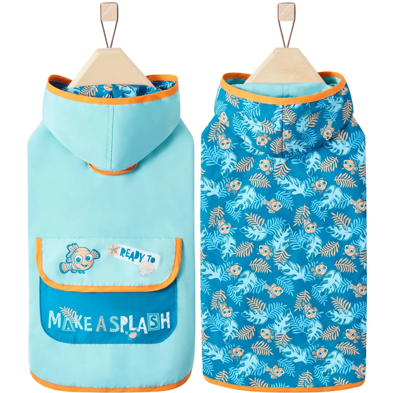 Pixar Finding Nemo Lightweight "Make A Splash" Dog & Cat Packable Raincoat 6 Pixar Finding Nemo Lightweight "Make A Splash" Dog & Cat Packable Raincoat - Image 4