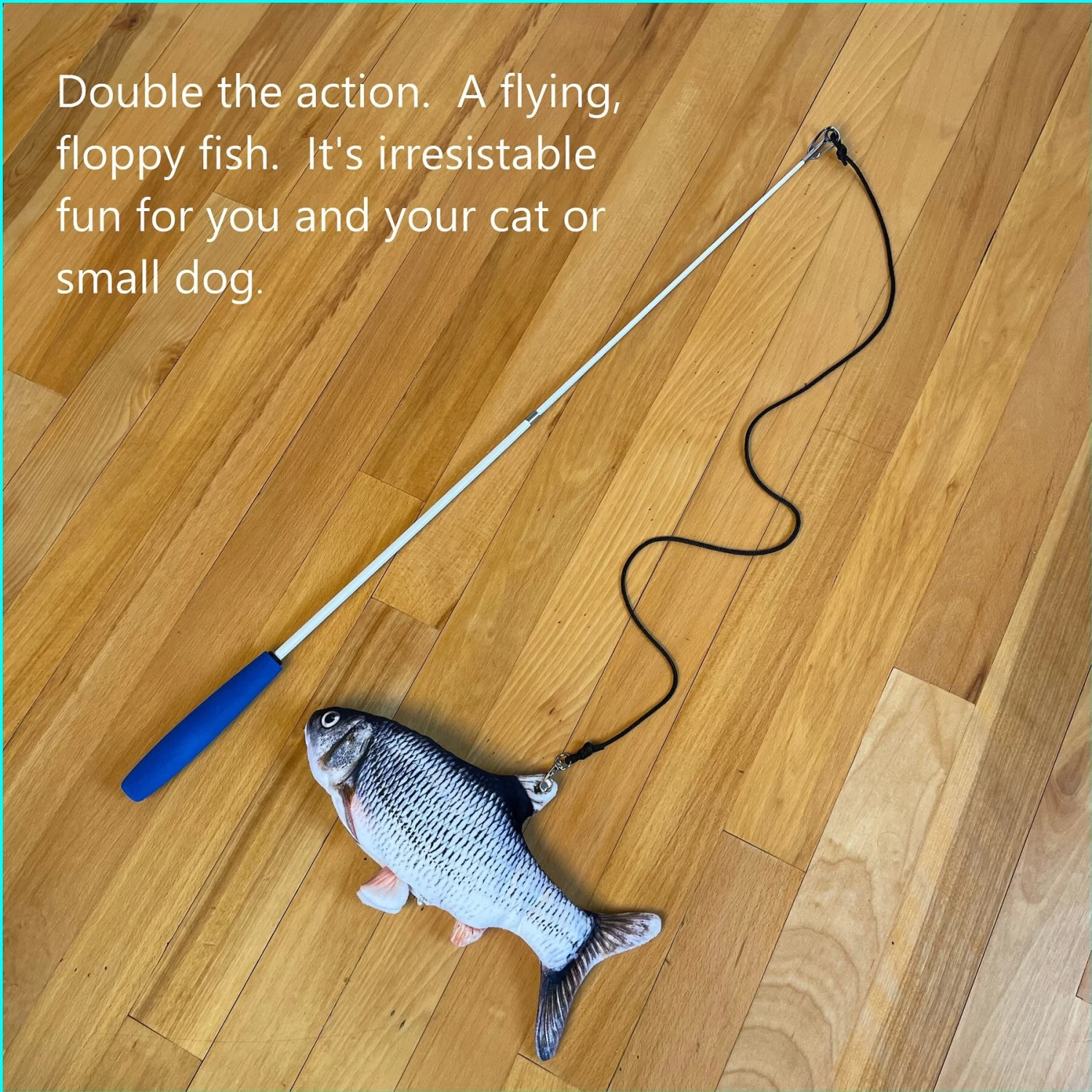Pet Fit For Life Robotic Floppy Fish & Wand Cat Toy 6 Pet Fit For Life Robotic Floppy Fish & Wand Cat Toy - Image 4