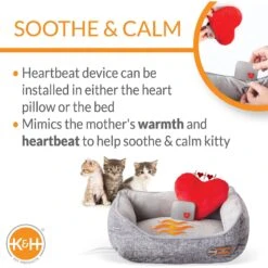 K&H Pet Products Mother’s Heartbeat Heated Bolster Kitten Bed 13 K&H Pet Products Mother’s Heartbeat Heated Bolster Kitten Bed -Pet Supplies Store 316711 PT2. AC SS1800 V1637626062