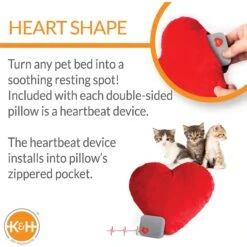 K&H Pet Products Mother's Heartbeat Kitty Heart Pillow -Pet Supplies Store 316728 PT2. AC SS1800 V1637622774