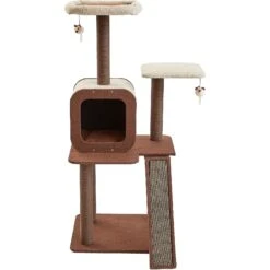 Two By Two The Redwood 53-in Cat Tree & Condo, Beige/Brown