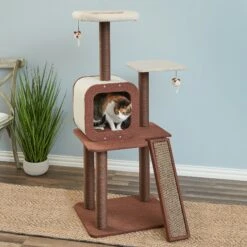 Two By Two The Redwood 53-in Cat Tree & Condo, Beige/Brown -Pet Supplies Store 316946 PT3. AC SS1800 V1642647688