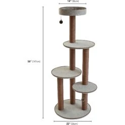 Two By Two The Pine 59-in Cat Tree, Gray 13 Two By Two The Pine 59-in Cat Tree, Gray -Pet Supplies Store 316948 PT3. AC SS1800 V1642637495