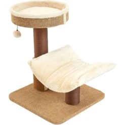 Two By Two The Yaupon 21.5-in Cat Tree & Lounger, Beige -Pet Supplies Store 316950 PT4. AC SS1800 V1642639592
