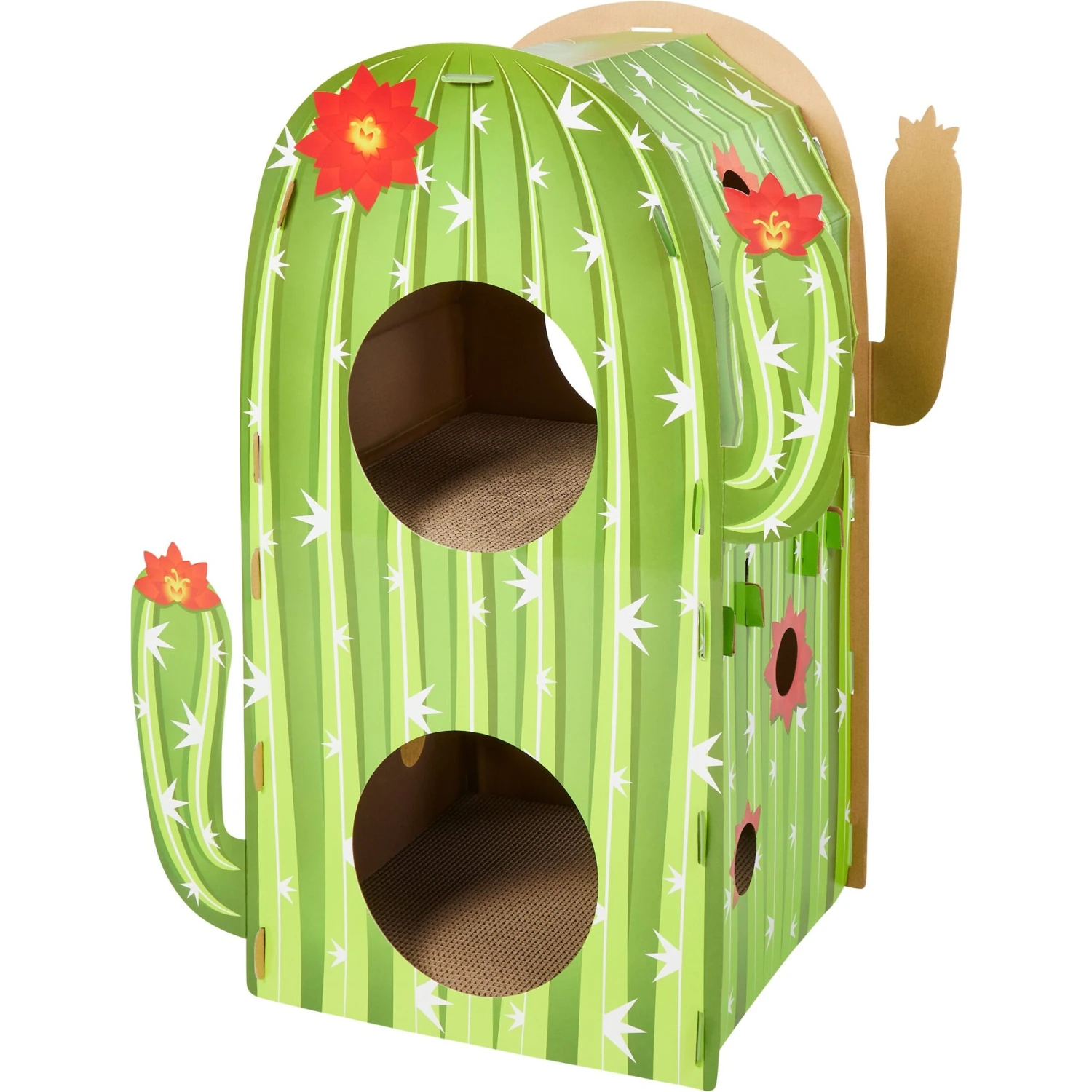 Frisco Cactus Cardboard Cat House, 2-Story 3 Frisco Cactus Cardboard Cat House, 2-Story