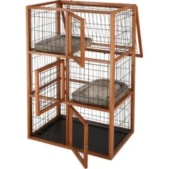 Frisco Collapsible Wood & Wire Cat Cage Playpen, 3 Level 10 Frisco Collapsible Wood & Wire Cat Cage Playpen, 3 Level -Pet Supplies Store 323215 PT3. AC SS1800 V1645497221