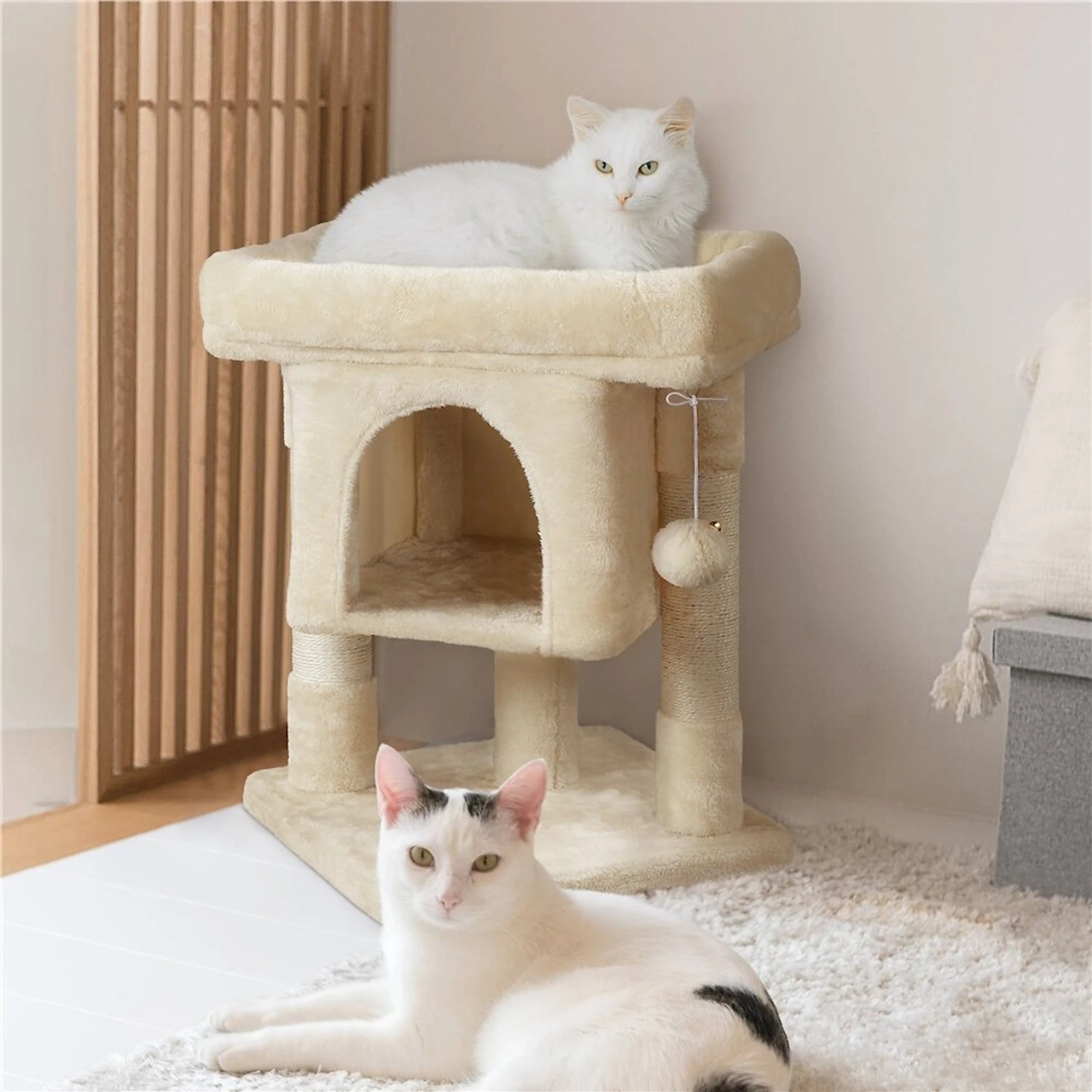 Yaheetech 2-Level 23.5-in Plush Cat Tree & Condo 3 Yaheetech 2-Level 23.5-in Plush Cat Tree & Condo