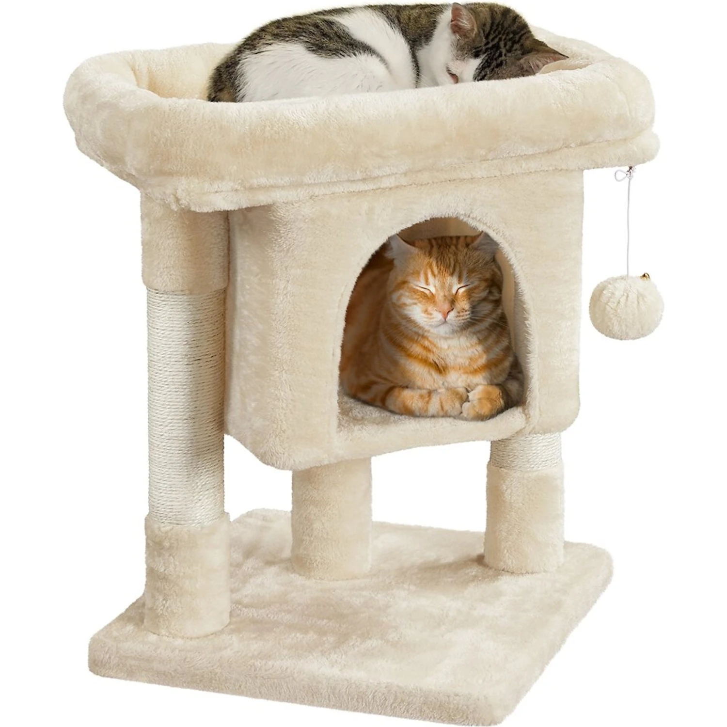 Yaheetech 2-Level 23.5-in Plush Cat Tree & Condo 4 Yaheetech 2-Level 23.5-in Plush Cat Tree & Condo - Image 2