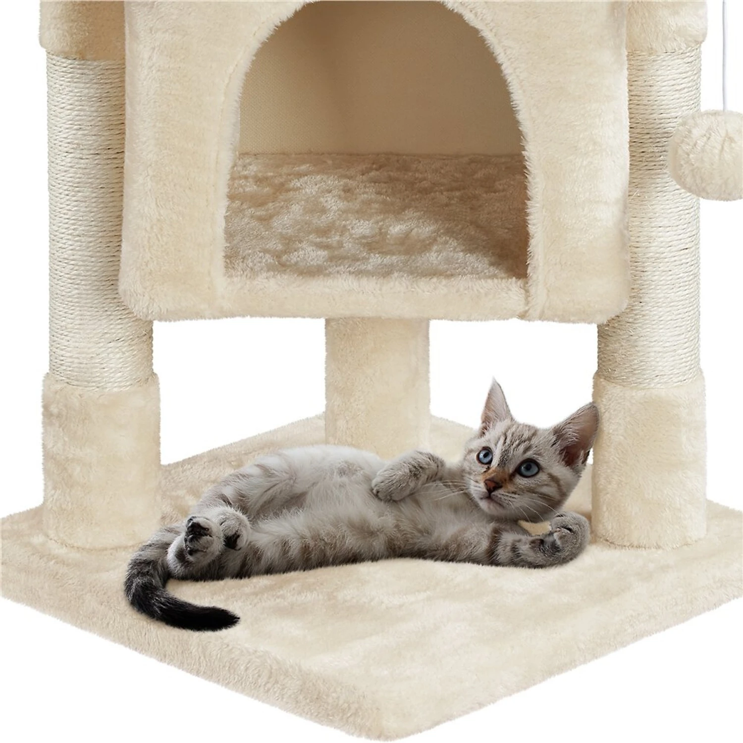Yaheetech 2-Level 23.5-in Plush Cat Tree & Condo 9 Yaheetech 2-Level 23.5-in Plush Cat Tree & Condo - Image 7