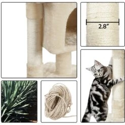 Yaheetech 2-Level 23.5-in Plush Cat Tree & Condo 19 Yaheetech 2-Level 23.5-in Plush Cat Tree & Condo -Pet Supplies Store 325666 PT8. AC SS1800 V1631139689