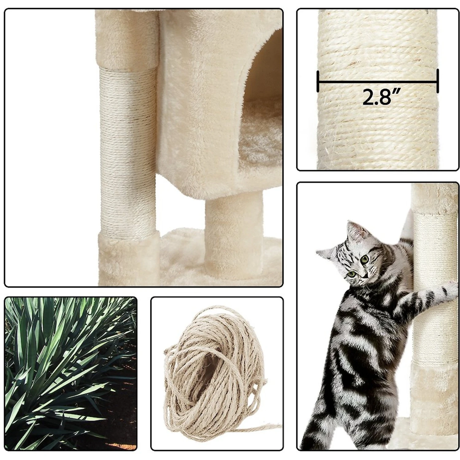 Yaheetech 2-Level 23.5-in Plush Cat Tree & Condo 11 Yaheetech 2-Level 23.5-in Plush Cat Tree & Condo - Image 9