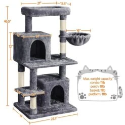 Yaheetech 46.5-in Plush Cat Tree -Pet Supplies Store 325697 PT2. AC SS1800 V1631156497