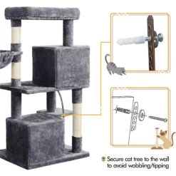 Yaheetech 46.5-in Plush Cat Tree -Pet Supplies Store 325697 PT8. AC SS1800 V1631147193