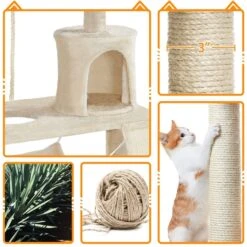 Yaheetech 63.5-in Plush Cat Tree & Condo 17 Yaheetech 63.5-in Plush Cat Tree & Condo -Pet Supplies Store 325702 PT6. AC SS1800 V1686153352