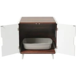 Frisco Mid-Century Modern Side Table Cat Litter Box Cover -Pet Supplies Store 334645 PT3. AC SS1800 V1653422262
